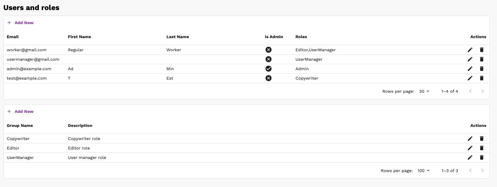 Users & Roles